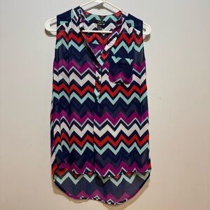 Rue21 Women's Chevron Sleeveless Top - Multicolor